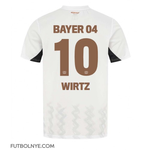 Camiseta Bayer Leverkusen Florian Wirtz #10 Visitante Equipación 2024-25 manga corta